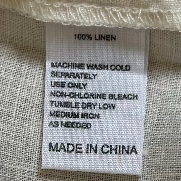 Trovata Birds of Paradis Linen Bow Tie Front Shirt Ivory XS Luxury Resort Blouse - Picture 9 of 11